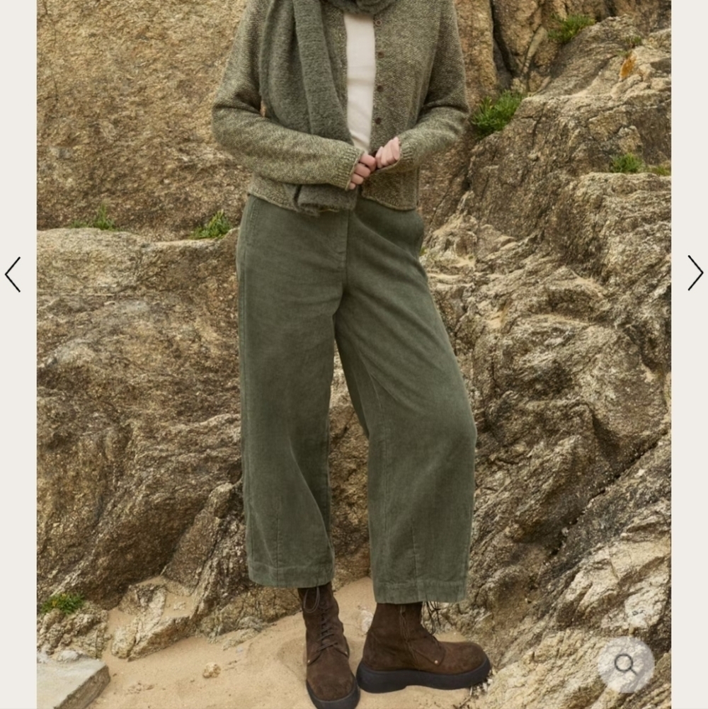 Poetry Olive Green Wide Leg Pants